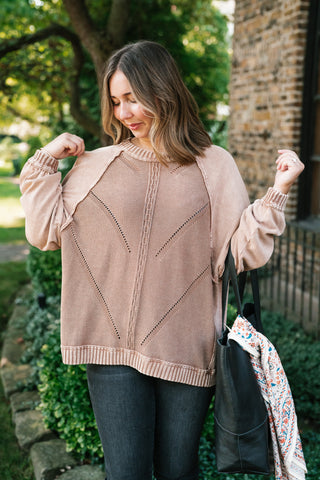Change of Plans Knit Pullover - Brown