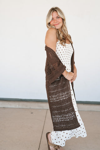 Mallory Open Knit Kimono