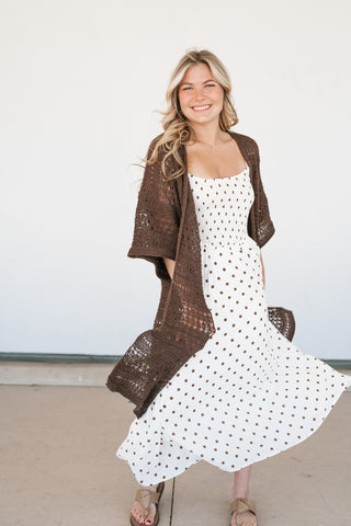 Mallory Open Knit Kimono