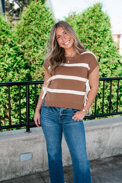 Coco Cloud Side Tie Knit Sweater