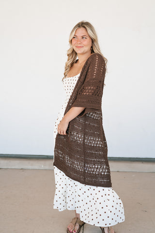 Mallory Open Knit Kimono