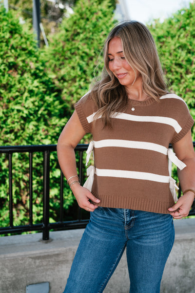 Coco Cloud Side Tie Knit Sweater