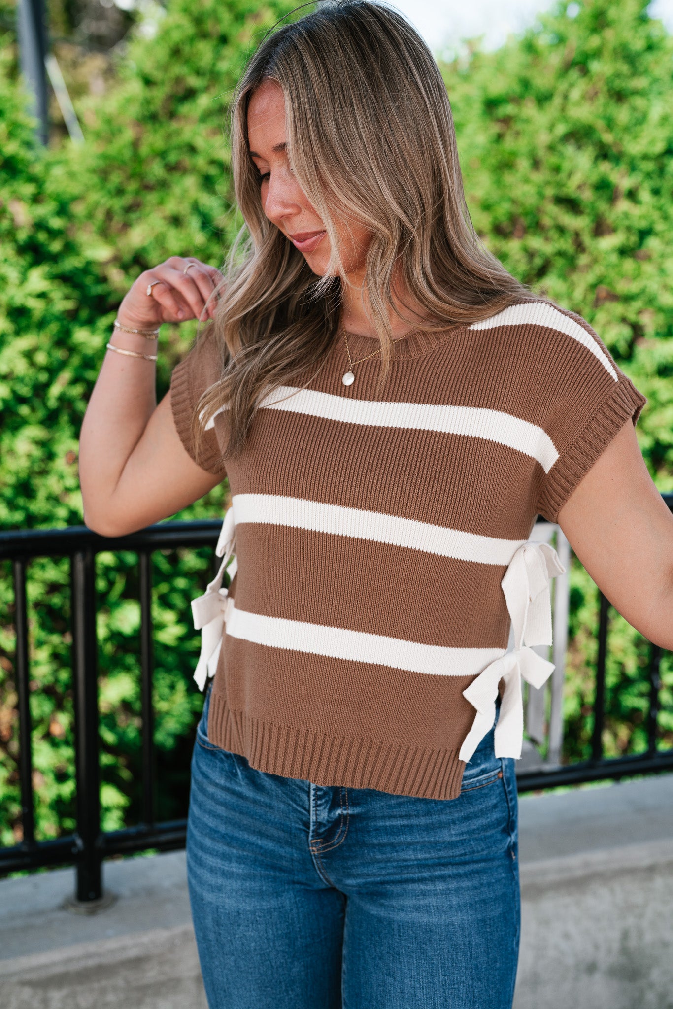 Coco Cloud Side Tie Knit Sweater