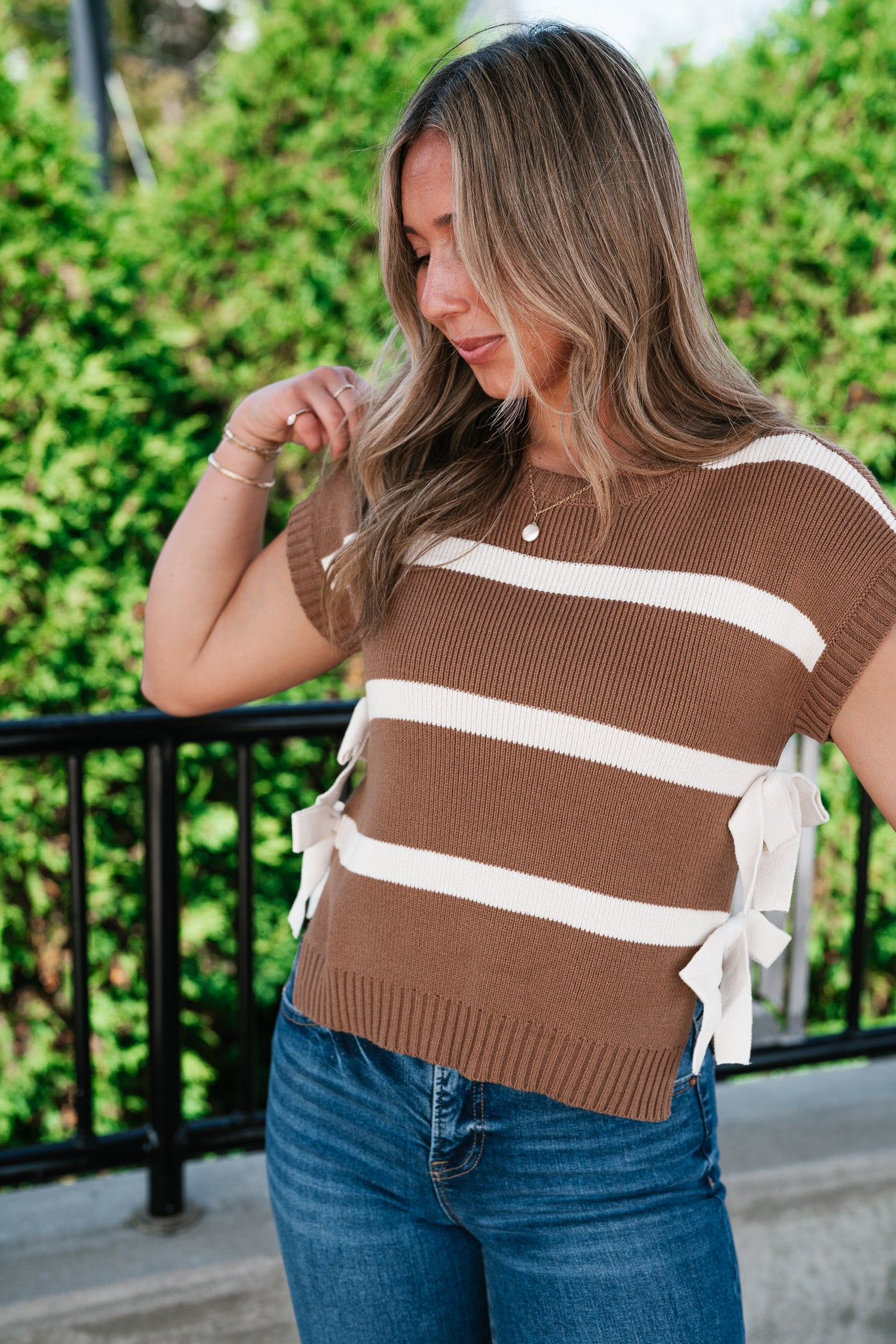 Coco Cloud Side Tie Knit Sweater