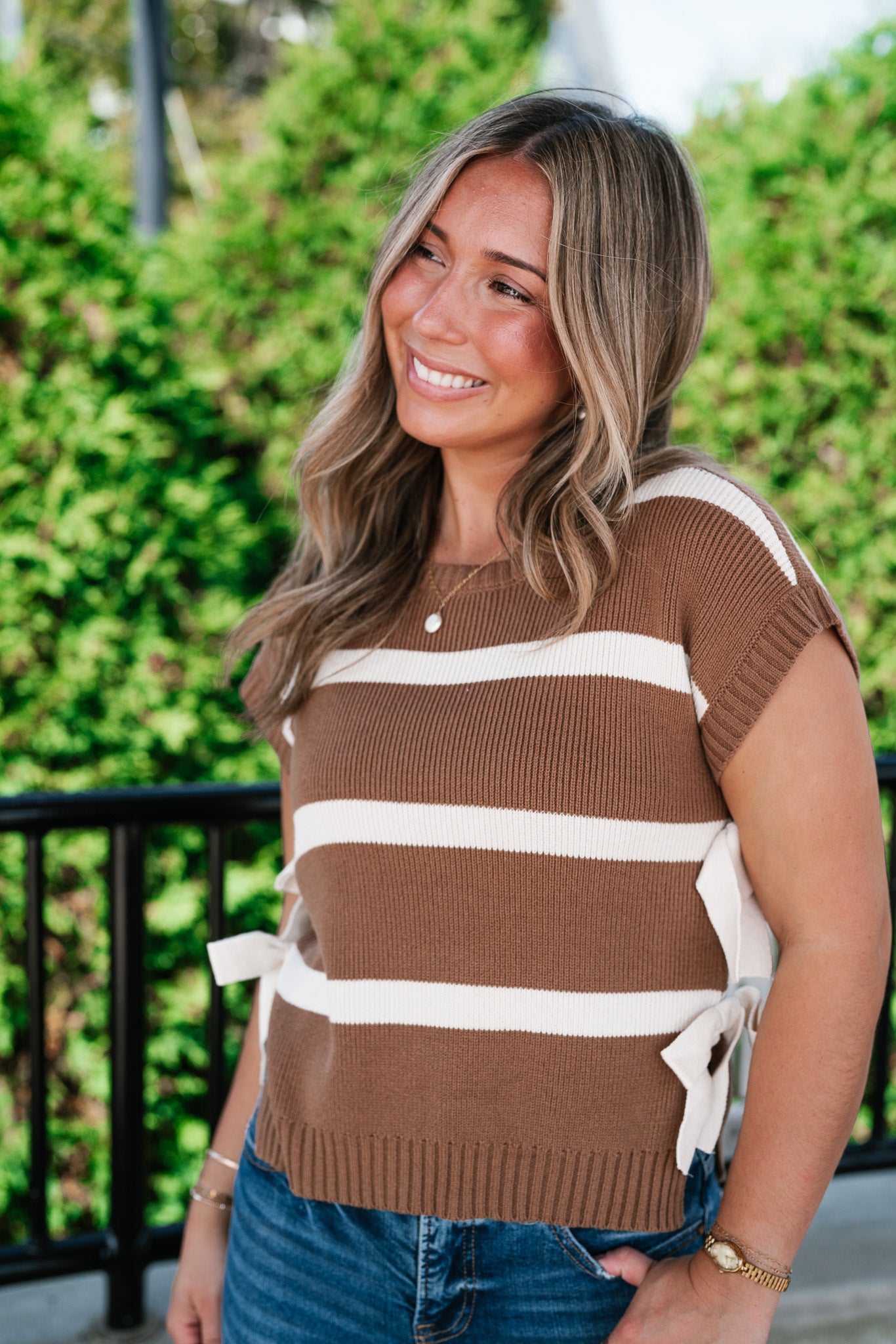 Coco Cloud Side Tie Knit Sweater