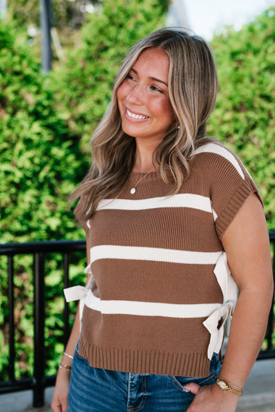 Coco Cloud Side Tie Knit Sweater