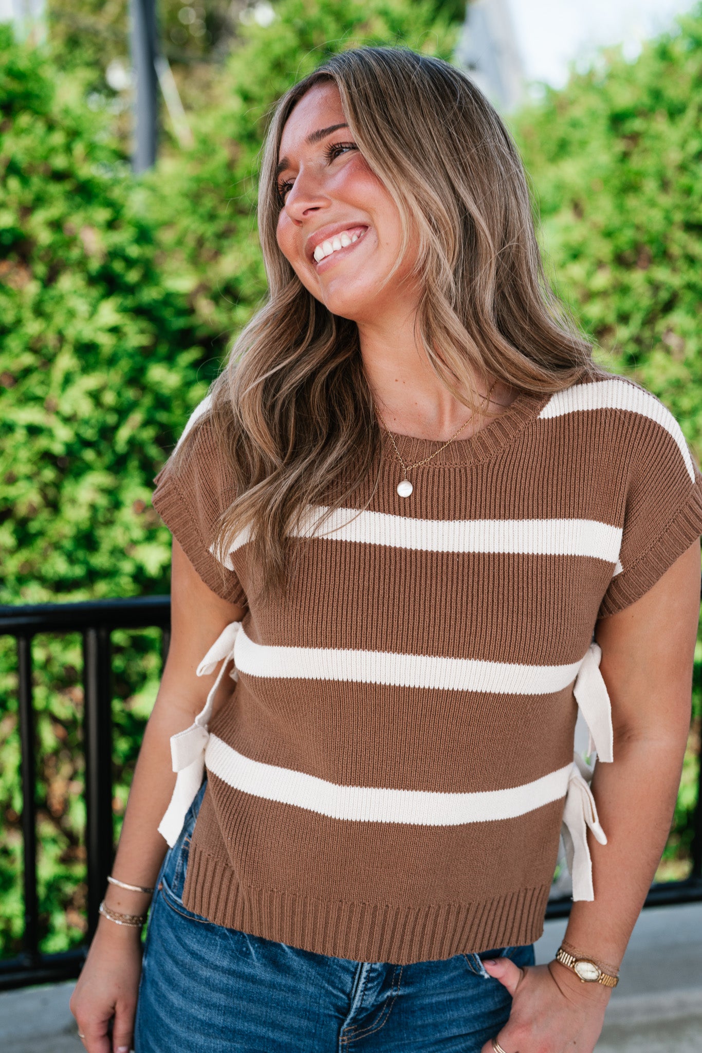 Coco Cloud Side Tie Knit Sweater