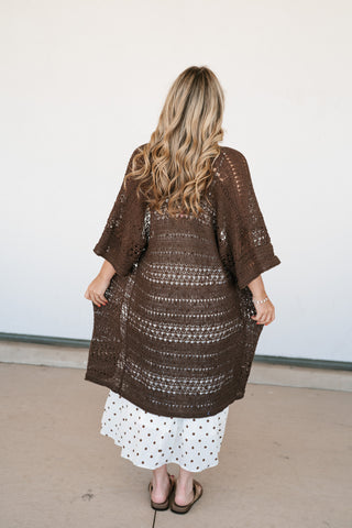 Mallory Open Knit Kimono