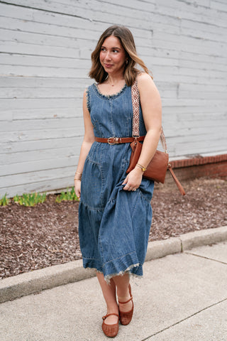 Blue Note Tiered Denim Dress Washed Denim / Medium Blue Note Tiered Denim Dress Washed Denim / Medium