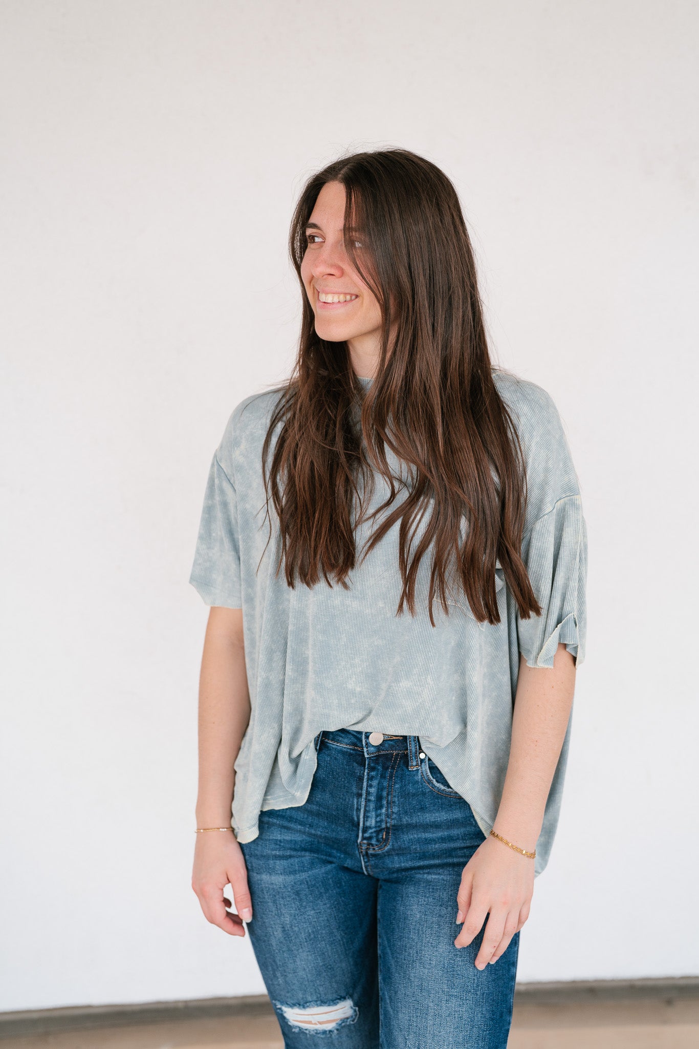 Summer Lovin Mineral Wash Tee - Blue Grey