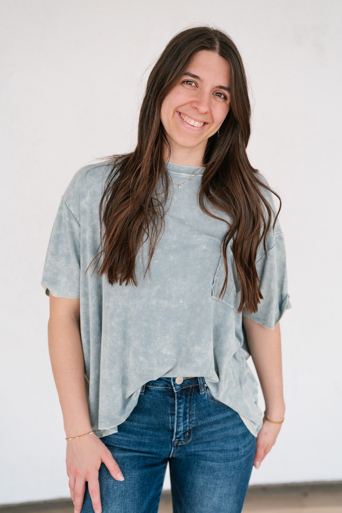 Summer Lovin Mineral Wash Tee - Blue Grey
