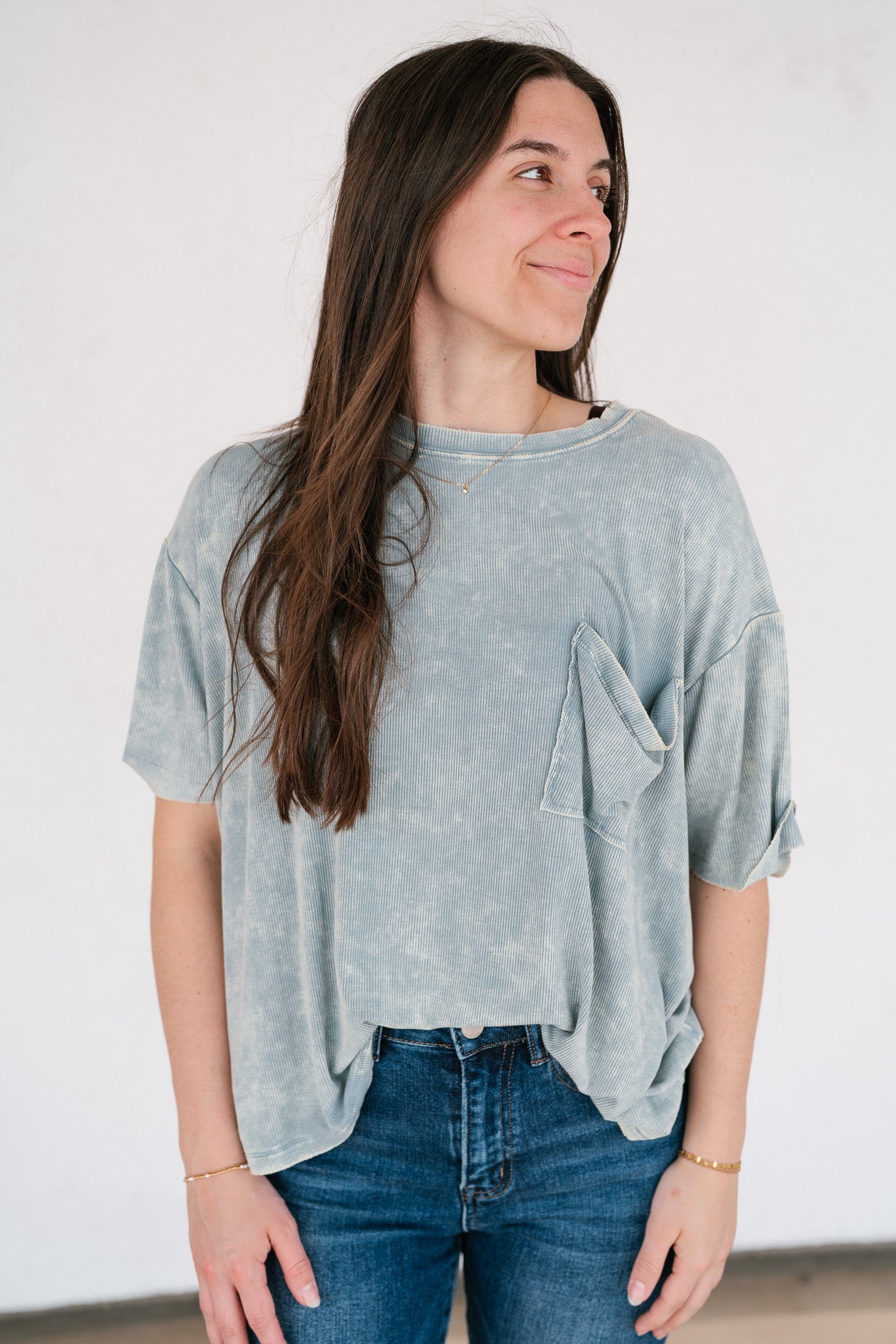 Summer Lovin Mineral Wash Tee - Blue Grey