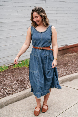 Blue Note Tiered Denim Dress