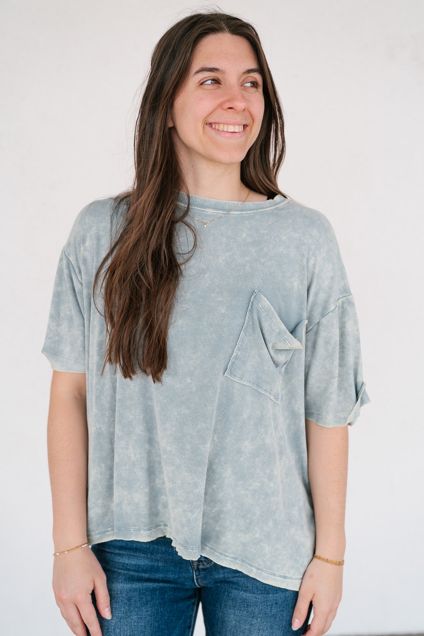 Summer Lovin Mineral Wash Tee - Blue Grey