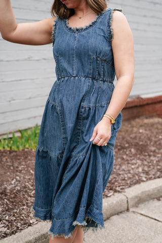 Blue Note Tiered Denim Dress