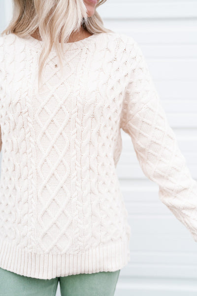 Neutral Dreams Cable Knit Sweater