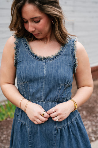 Blue Note Tiered Denim Dress
