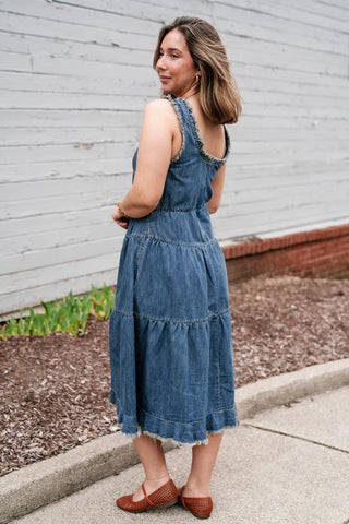 Blue Note Tiered Denim Dress