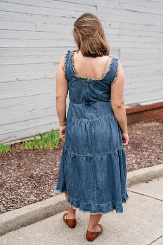 Blue Note Tiered Denim Dress