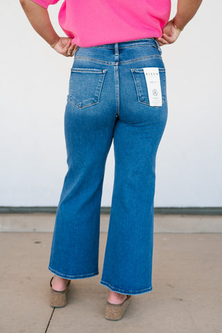Risen Eliana High Rise-Crop Wide Jean