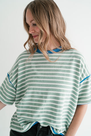 Daybreak Striped Top - Sage