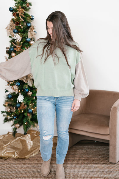 Rosemary Two Toned Sweater Top