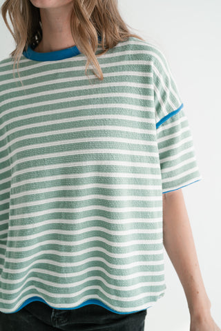 Daybreak Striped Top - Sage