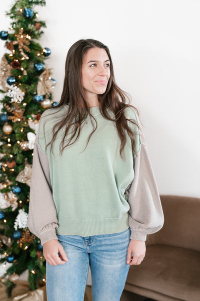 Rosemary Two Toned Sweater Top