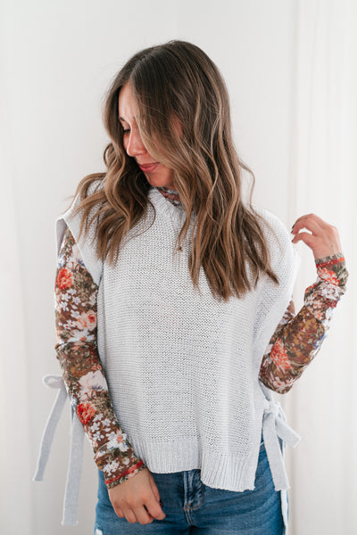 Tied In Love Knit Sweater Vest