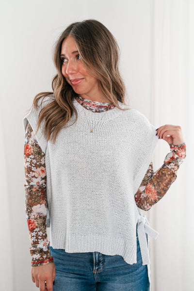 Tied In Love Knit Sweater Vest