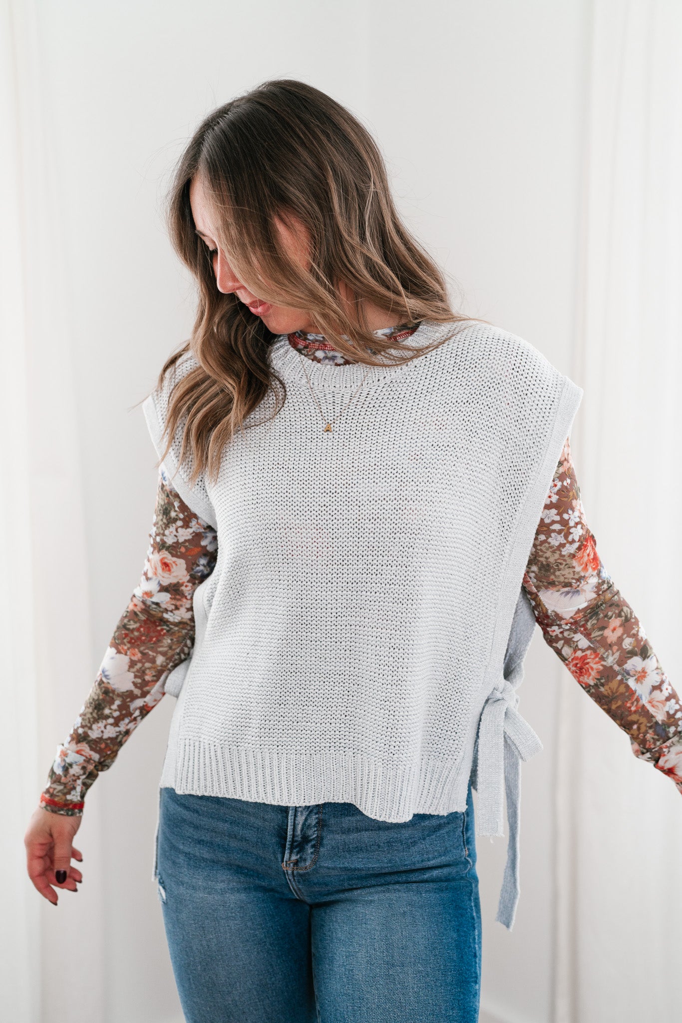 Tied In Love Knit Sweater Vest