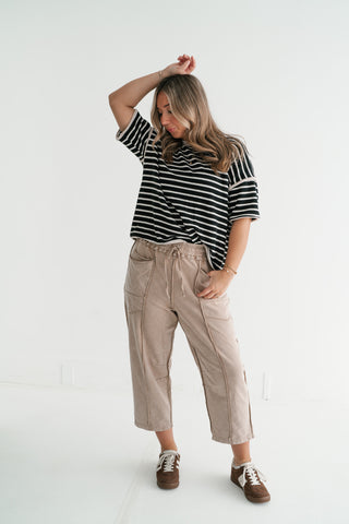 Daybreak Striped Top - Black