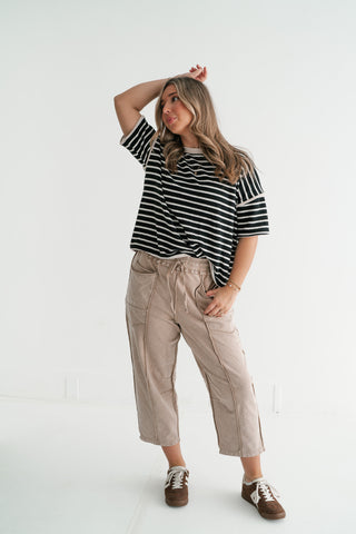 Daybreak Striped Top - Black