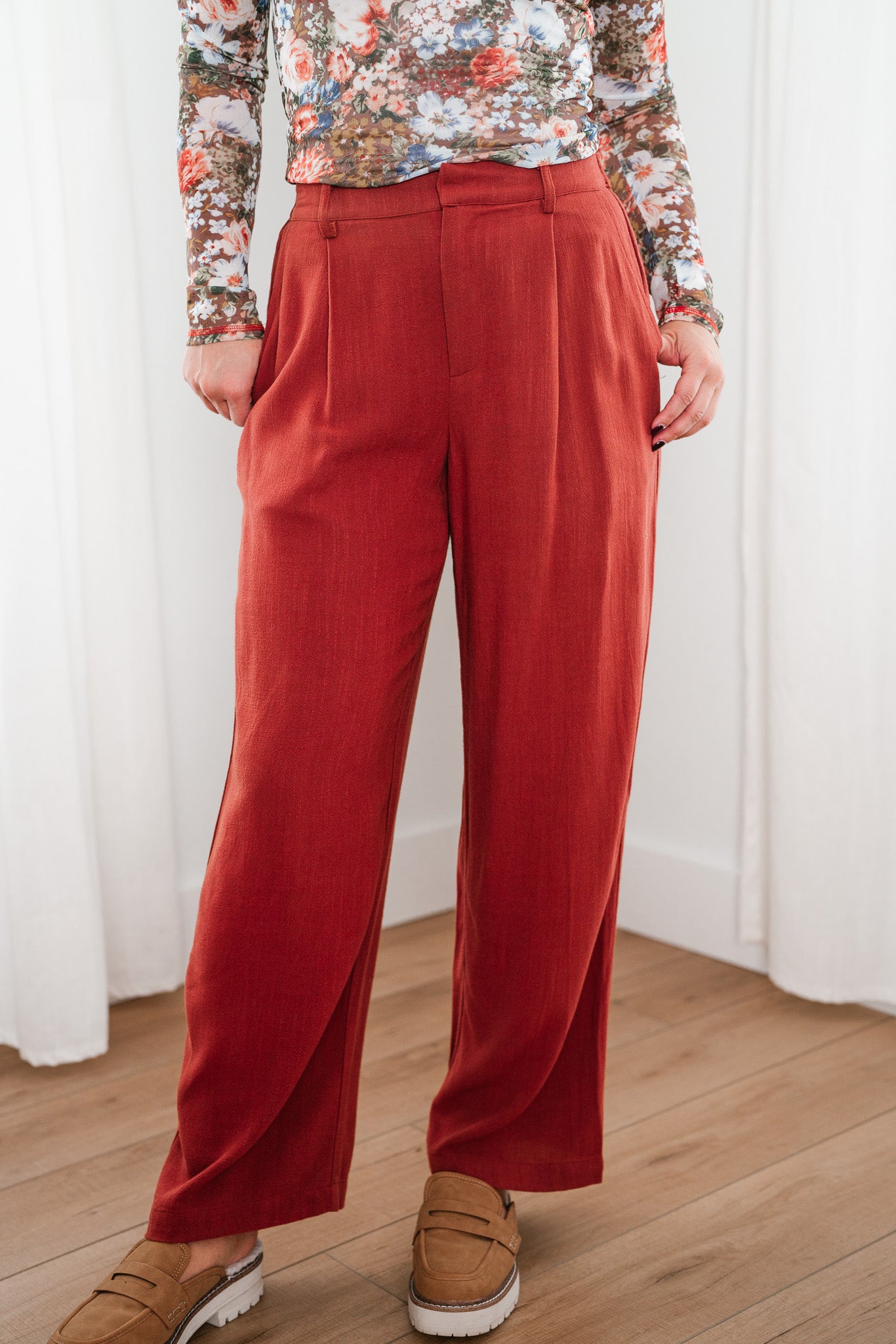 Terracotta Trails Linen Pant