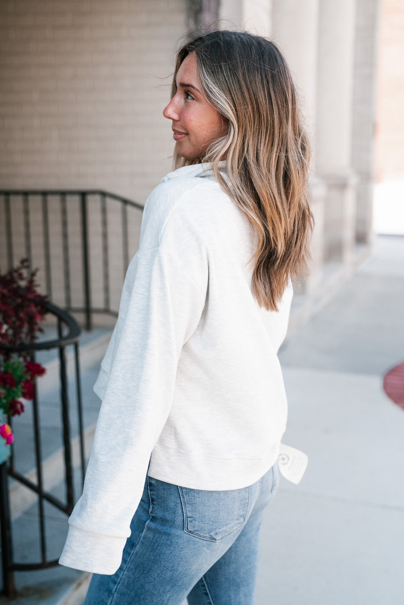 Be Right Back Half-Zip Crop Pullover