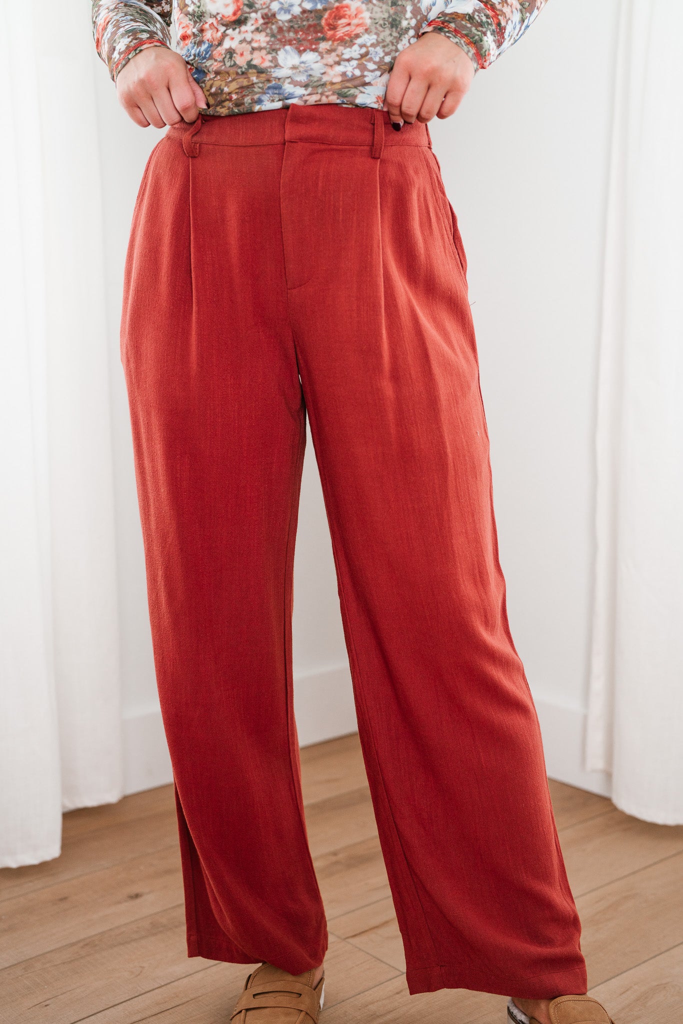 Terracotta Trails Linen Pant