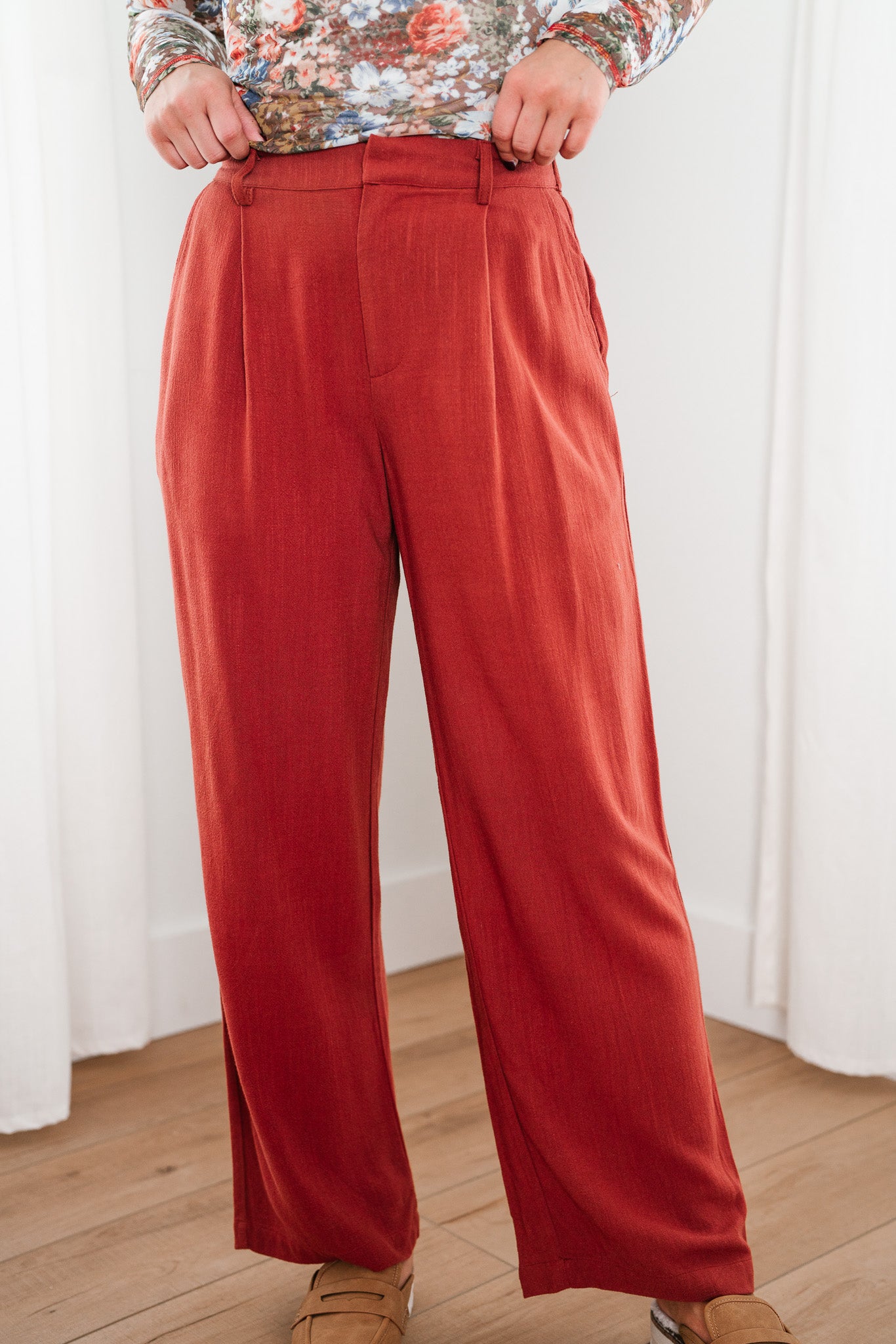 Terracotta Trails Linen Pant