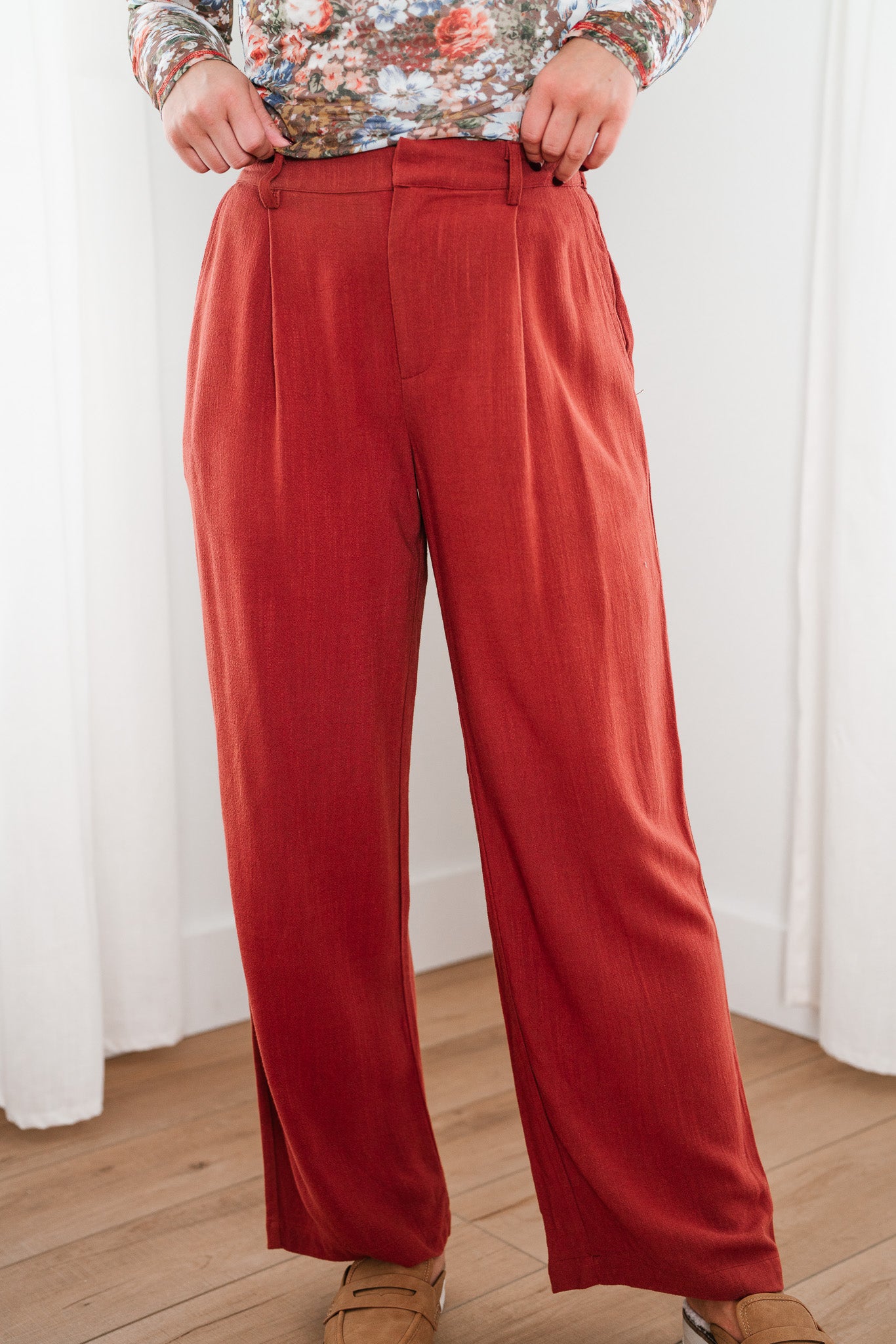 Terracotta Trails Linen Pant