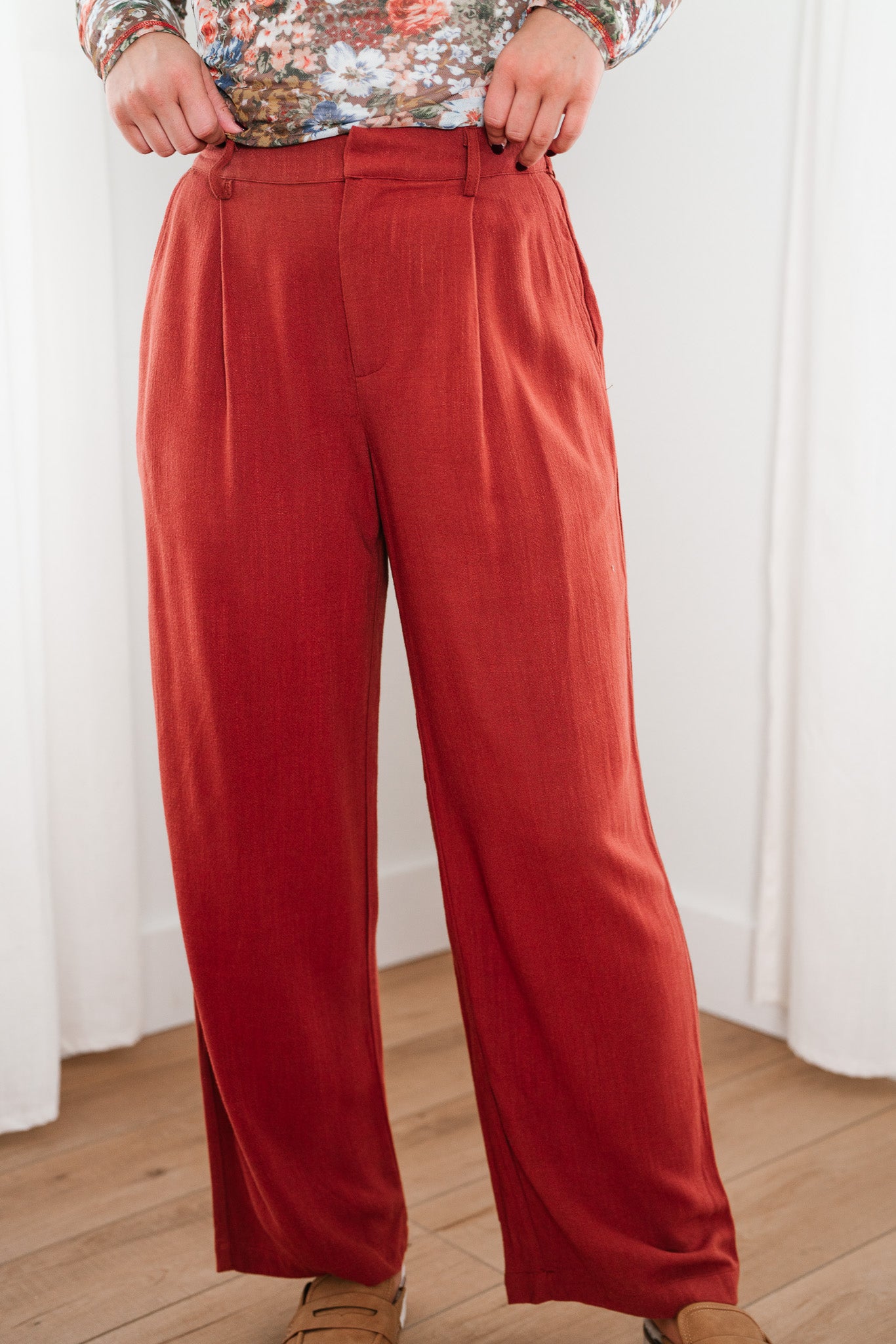 Terracotta Trails Linen Pant