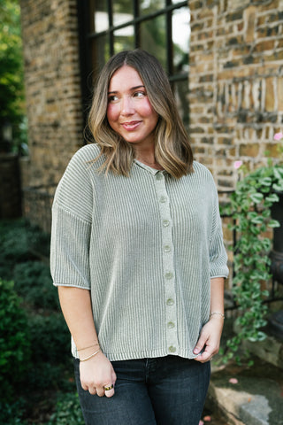 Better Days Knit Cardigan - Light Sage