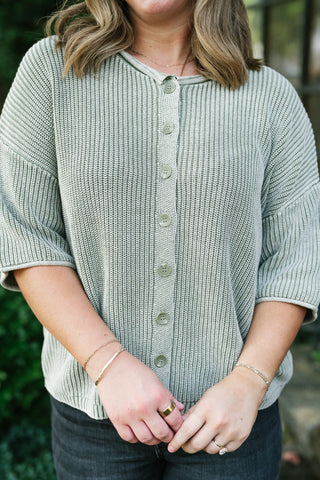 Better Days Knit Cardigan - Light Sage