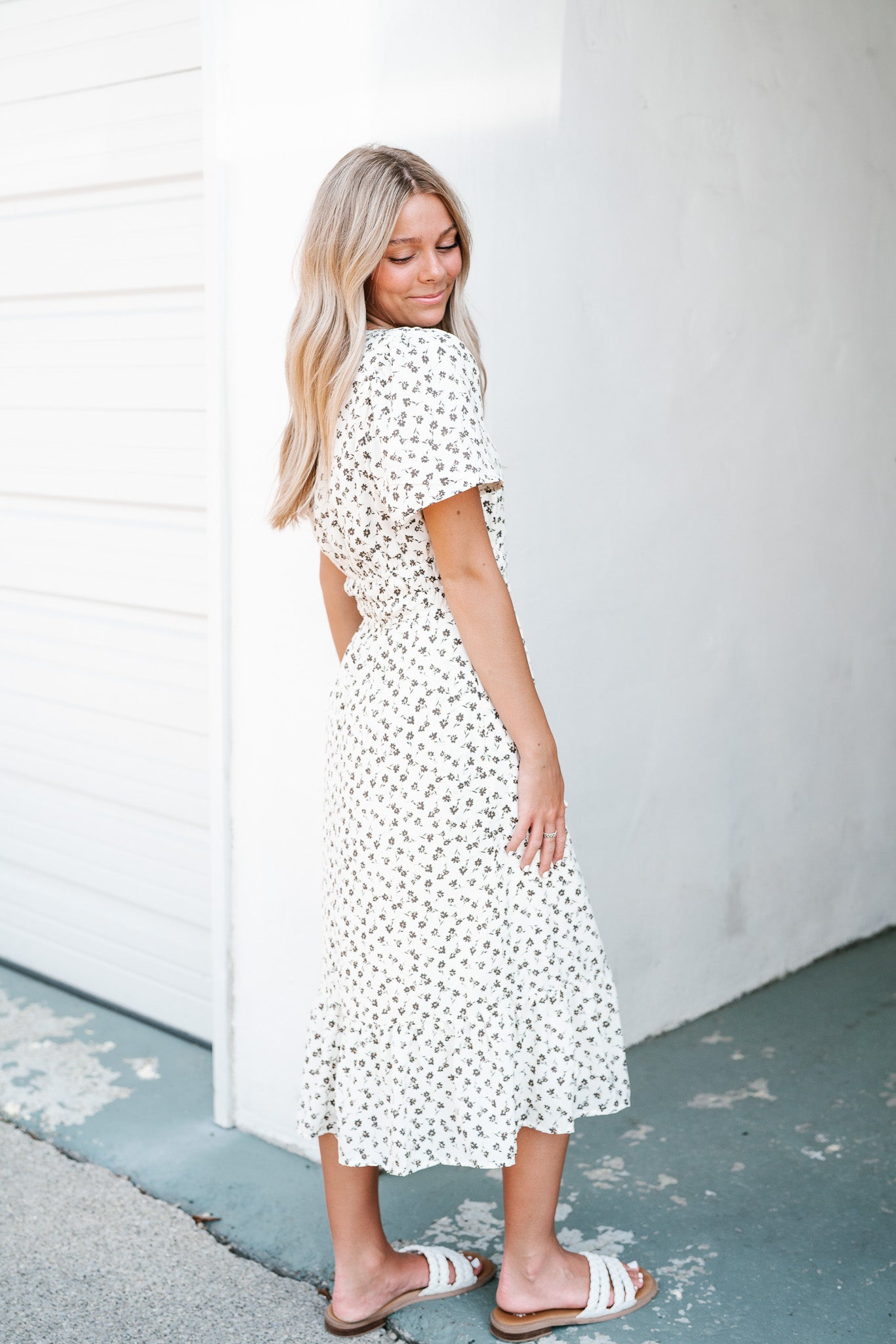 Dainty Floral Whimsical Midi Dress