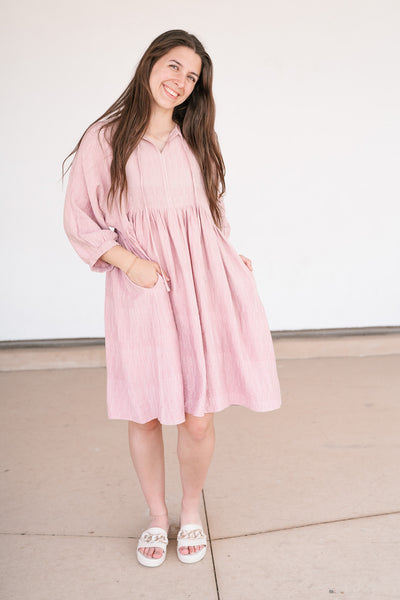 Aurora Mauve Textured Dress