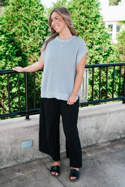 Seaside Escape Button Sweater Top