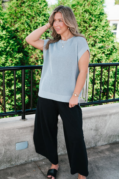 Seaside Escape Button Sweater Top