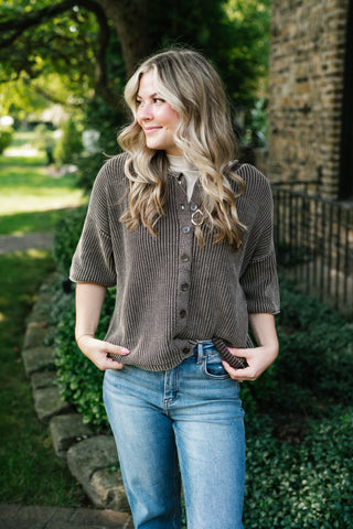 Better Days Knit Cardigan - Brown