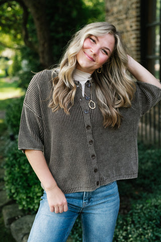 Better Days Knit Cardigan - Brown