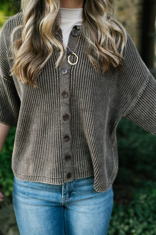 Better Days Knit Cardigan - Brown