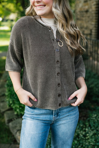Better Days Knit Cardigan - Brown