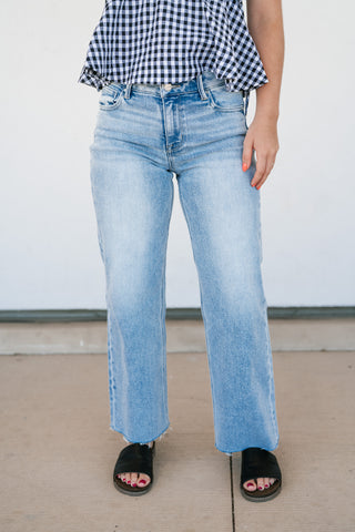 Risen Aria Mid Rise Straight Leg Jean